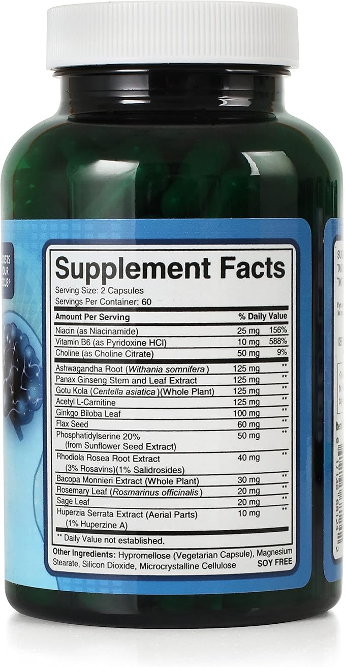 VitaVocal Premium Memory Focus Supplement, Boosts Clarity and Concentration | Brain Booster