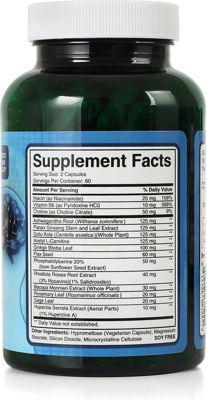 VitaVocal Premium Memory Focus Supplement, Boosts Clarity and Concentration | Brain Booster