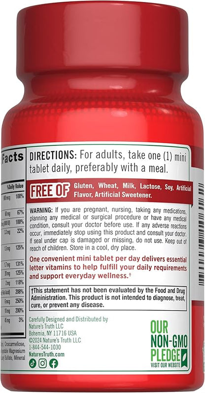 Nature's Truth One Daily Multivitamin | 100 Mini Tablets | for Men and Women | Non-GMO & Gluten Free Supplement