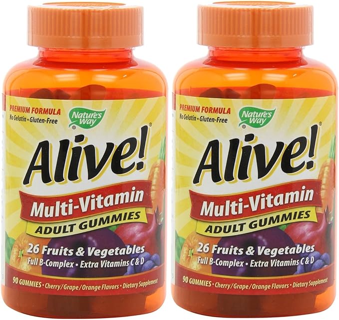 Nature's Way Alive Adult Multi-vitamin, 90 Gummies (2 Pack)