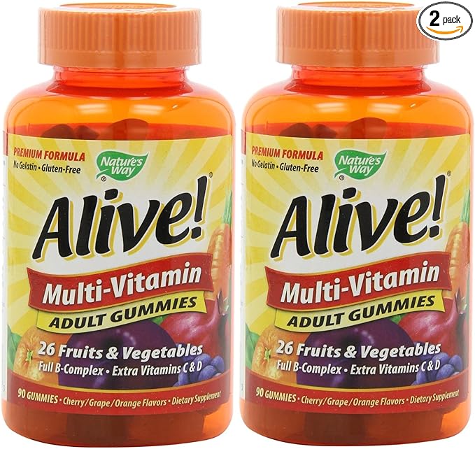 Nature's Way Alive Adult Multi-vitamin, 90 Gummies (2 Pack)