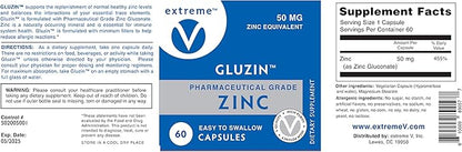 Gluzin 50MG Pharmaceutical Grade Zinc Vegan Friendly
