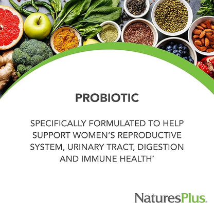 Natures Plus GI Natural Probiotic Women - 30 Capsules, Pack of 2 - Digestive & Immune Support, Urinary Tract Health - Includes Cranberry - Gluten Free - 60 Total Servings