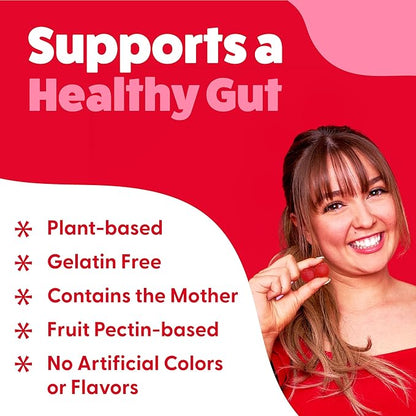 Feel Great Vitamins Apple Cider Vinegar Gummies – ACV with The Mother for Digestive Support & Daily Wellness – Vegan, Non-GMO, 60 Gummies