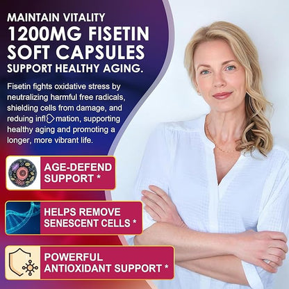 Fisetin Supplement + Vegan Omega-3 Algae Oil