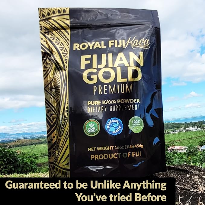 Kava Powder Fijian Gold Premium 5+ Years Matured Kava Root Full Strength Kava Kava from Fiji Islands Organic Grown Super Strength Kava Root