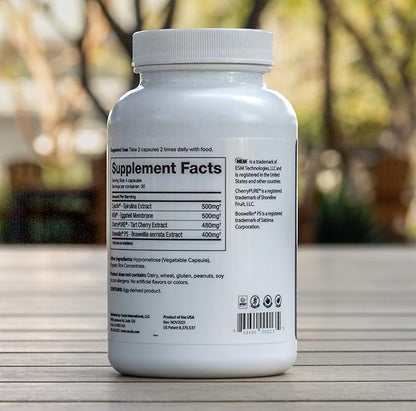 Cerule Cyactiv Spirulina Support Supplements for reducing Joint and Muscle Discomfort, Improving Energy, Mobility and Overall Health - 60 Vegetarian Capsules