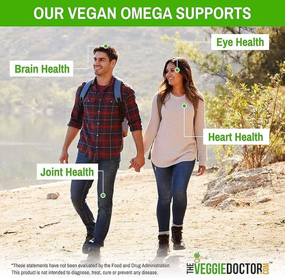 3-Pack - Omega 3 Better Than Fish Oil Supplements - Vegan - Omega 3 Fatty Acids Vegan DHA, DPA, EPA - Plant Based Algae - Heart, Brain, Joint, Prenatal, Immune System Support