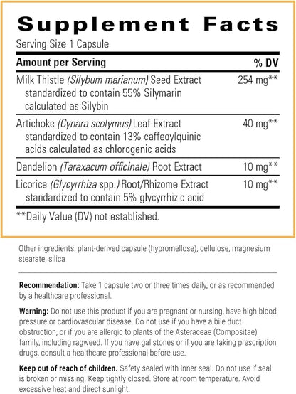 Integrative Therapeutics Super Milk Thistle X - Liver Support Formula* - Standardized to Silymarin - Liver Health Support with Artichoke Leaf, Dandelion Root & Licorice Root Extracts* - 120 Capsules