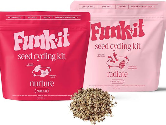 Seed Cycling Kit | Organic PMS Relief | Monthly Supply | Soothe Cramps, Hormonal Acne, Mood Swings and General PMS | Natural | PMS Relief PMS PMDD Support | 100% Plant Based