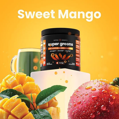 NutraChamps Super Greens Mango & Super Greens Unflavored Bundle - 2 Month Supply