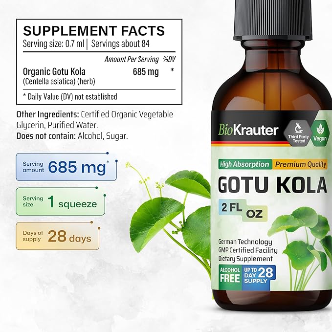 BIO KRAUTER Sarsaparilla Tincture 2 Fl. Oz. & Gotu Kola Tincture 2 Fl. Oz.