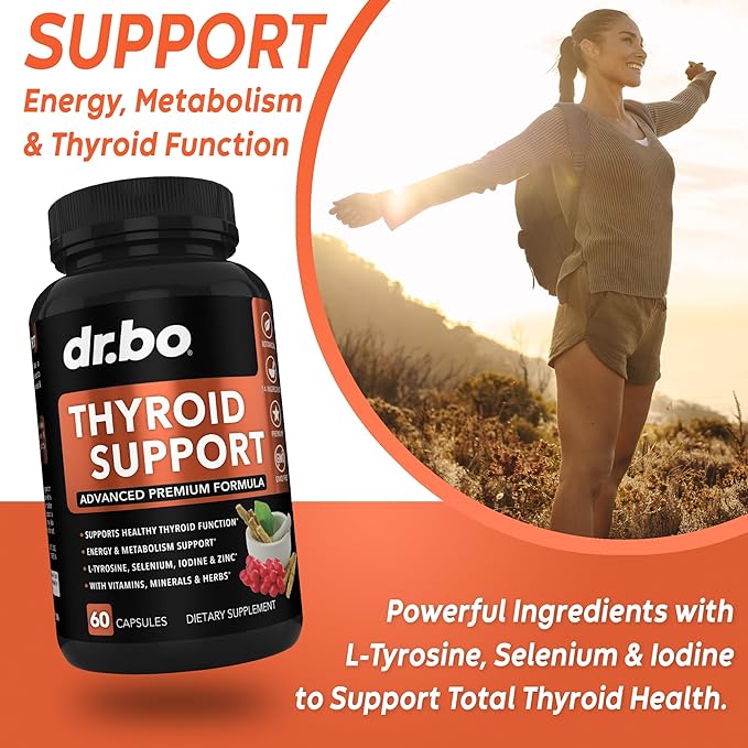 Thyroid Support & Hormone Balance for Women & PMS - Metabolism & Mood Thyroid Supplement Complex & Women's Wellness Organic Hormonal Balance Supplements Liquid Drops & Menstrual Cramp Period Support