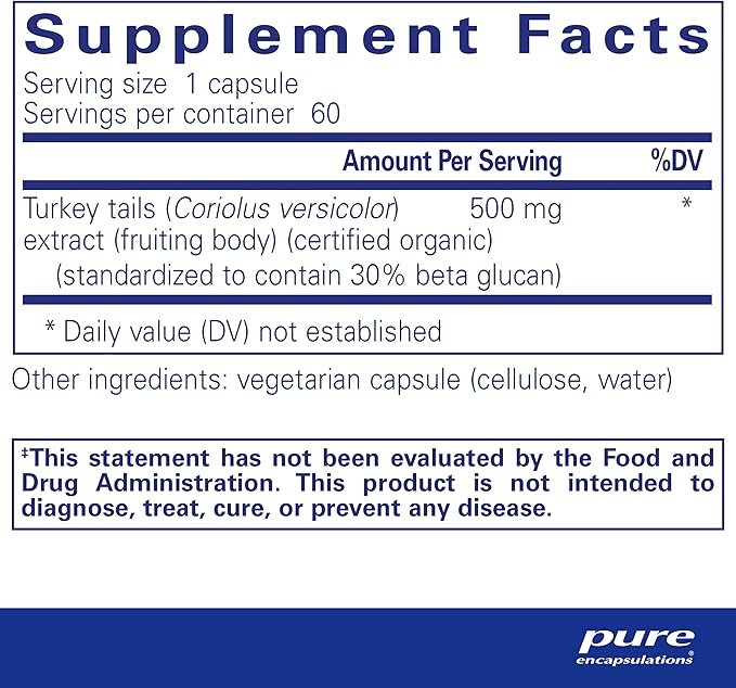 Pure Encapsulations Coriolus Extract | Promotes White Blood Cell Function* | 60 Capsules