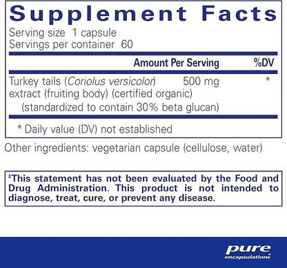 Pure Encapsulations Coriolus Extract | Promotes White Blood Cell Function* | 60 Capsules