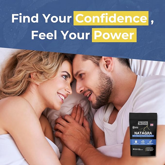 Natagra 1000mg Herbal Supplement – Maca, Tribulus, Ginseng – Supports Energy & Well-Being – Vegan, UK Made