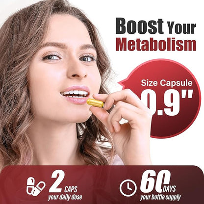 21-in-1 Berberine Supplement with Ceylon Cinnamon - Organic Berberine HCL Phytosome, 5X Higher Absorption for Metabolism Support 120 Capsules