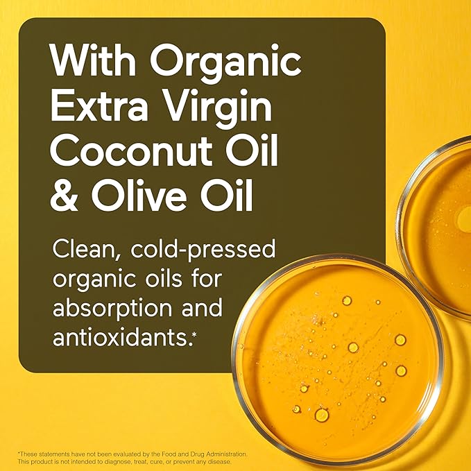 Smarter Nutrition Vegan Vitamin D3 5000 IU + Vitamin K2 1100 mcg with Organic Coconut & Olive Oil - D3 K2 Supplement for Immune Support & Bone Health in a Vegan Softgels - 60 Count [30 Day Supply]