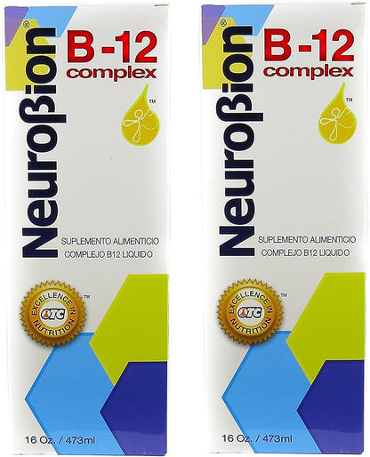 Neurobion Vitamin B12 Complex 16 Oz Liquid Citrus Flavor 2 Pack