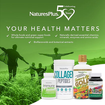 Natures Plus Gummies Turmeric Curcumin - 60 Gummies, Peach - Supports Joint, Digestive & Cardiovascular Health - Vegan, Gluten Free, Non-GMO - 30 Servings