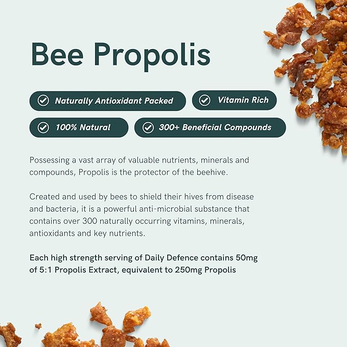 Dr Sosnowski's Daily Defence Immunity Supplements | Hive-led Multi-Vitamin with Bee Propolis, Pollen & Royal Jelly, Vegetable Capsules, 60ct