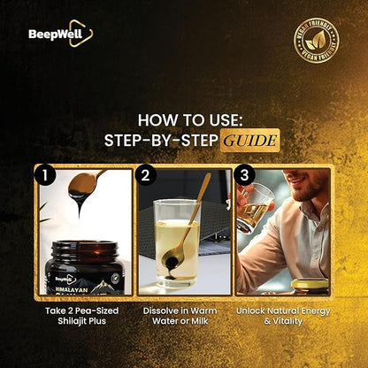 Pure Himalayan Organic Shilajit Resin Extract for Men & Women- 100% Natural Ashwagandha Black Pepper Shilajit Resin for Men Women Gold Ayurvedic,Fulvic Acid 85 + Trace Minerals, 50 Servings, 40 Grams