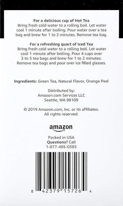 Amazon Brand - Happy Belly Citrus Green Tea Bags, 20 Count (Pack of 2)