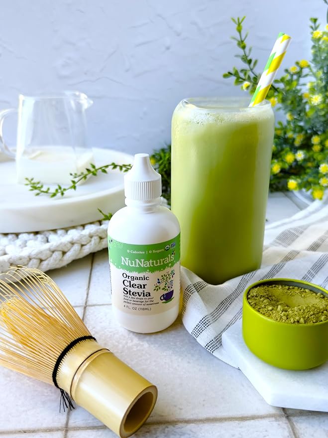 NuNaturals Clear Extract Stevia, Plant-Based Sweetener, Plastic Bottle, 4 oz