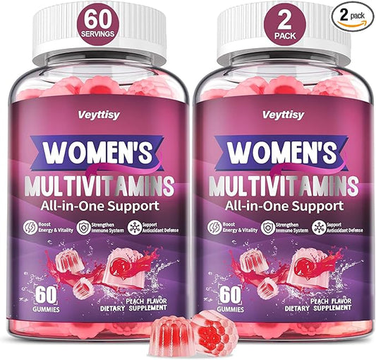 Methylated Multivitamin Gummy for Women - Womens Multivitamin Gummies with Vitamins A C D E, Methylated Folate, Biotin, B Complex, Iron, CoQ10, Inositol - Multi Vitamins for Energy, Beauty, Immune
