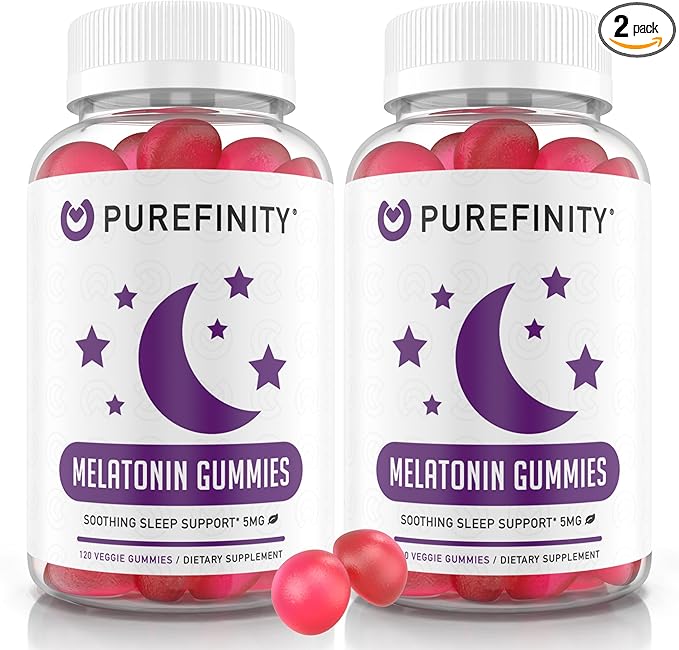Melatonin Gummies 5mg for Kids – Each Delicious Gummy is 2.5mg (2 Per Serving) for Easily Customizing Your Night, Gluten Free, Non-GMO, Vegan, 120 Count (Pack of 2)