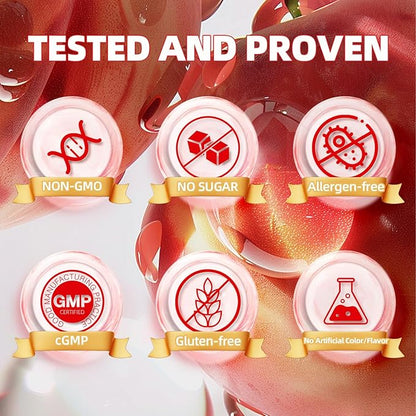 D3 K2 Vitamin 9000 IU Supplement Gummies for Women Adult Muscle Teeth Immune Support Sugar Free 90 Counts, Peach Flavor