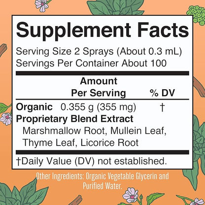 MaryRuth Organics Throat Spray (Unflavored) & Echinacea Purpurea Drops | USDA Organic, Clean Label Project Verified® | Vitamins for Throat Relief, Immunity & Overall Health | Vegan, Non-GMO