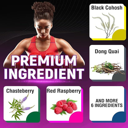 Black Cohosh Capsules with Black Cohosh, Dong Quai, Chasteberry and More - 120 Capsules for 4 Months Supply (Pack of 2)