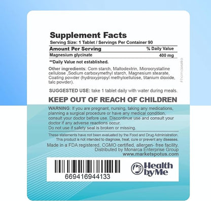 Magnesium Glycinate 400mg (Pack of 2) – High Absorption Magnesium Supplement for Muscle Relaxation & Sleep Support – 90 Gel Capsules, Organic Magnesium for Overall Wellness