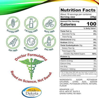 Original 1K: 1000 mg Potassium Cramp Relief Electrolyte Powder | Better Hydration, Designed for Seniors