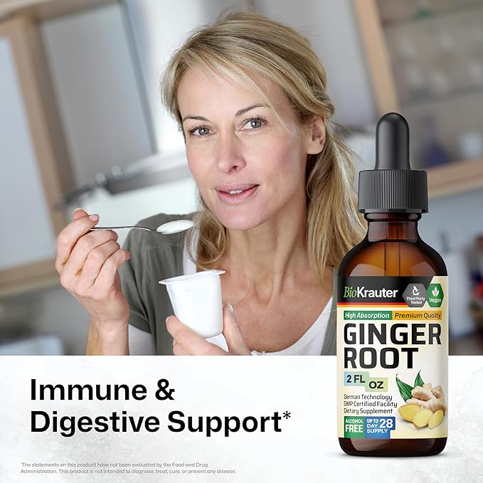 BIO KRAUTER Ginger Root Tincture 2 Fl. Oz. & Chamomile Tincture 2 Fl. Oz.