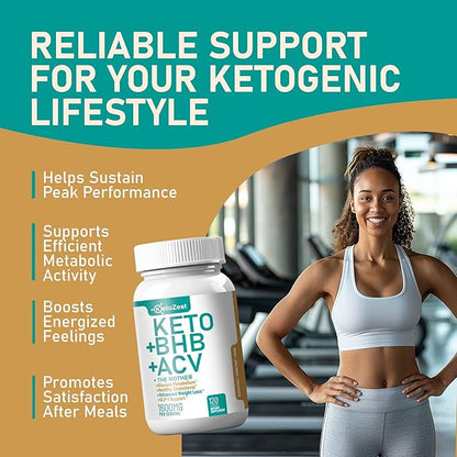 Keto ACV BHB Capsules 1600mg for Advanced Weight Loss & Belly Fat Burn - Organic Apple Cider Vinegar with The Mother Ketones Vegan Supplement - with Vitamin D3 Zinc Chromium for Men Women