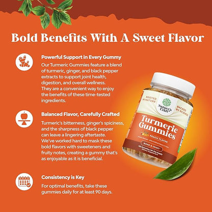 Turmeric Curcumin Immune Support Gummies - Immune Booster Turmeric Gummies for Joint Support and Advanced Skin Care - with Black Pepper Joint Supplement Gummy Vitamins with Curcumin Powder