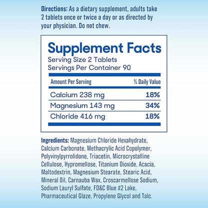 SlowMag Muscle + Heart Magnesium Chloride with Calcium Supplement to Support Muscle Relaxation, Occasional Muscle Cramping & Heart Health, High Absorption, 180 Count