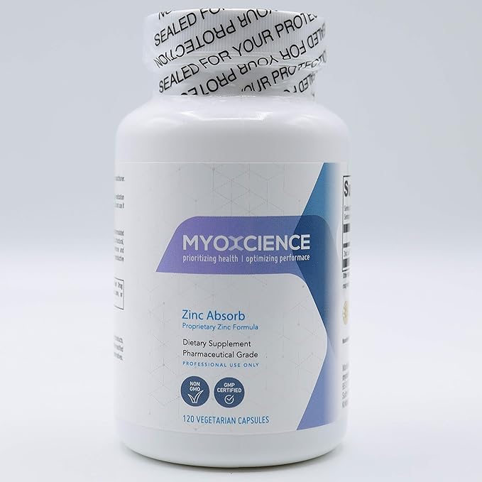 MYOXCIENCE Zinc Absorb | Proprietary Zinc Formula (120 Vegetarian Capsules)
