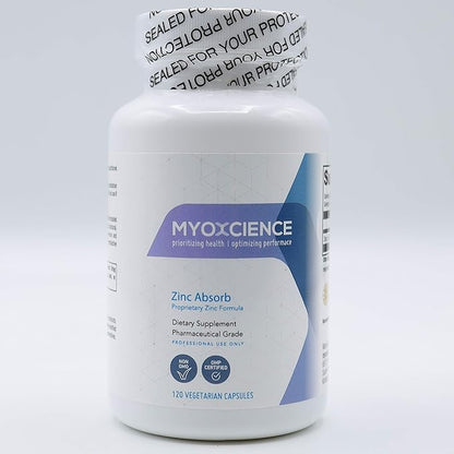 MYOXCIENCE Zinc Absorb | Proprietary Zinc Formula (120 Vegetarian Capsules)