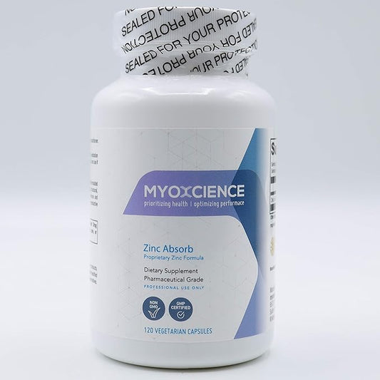 MYOXCIENCE Zinc Absorb | Proprietary Zinc Formula (120 Vegetarian Capsules)