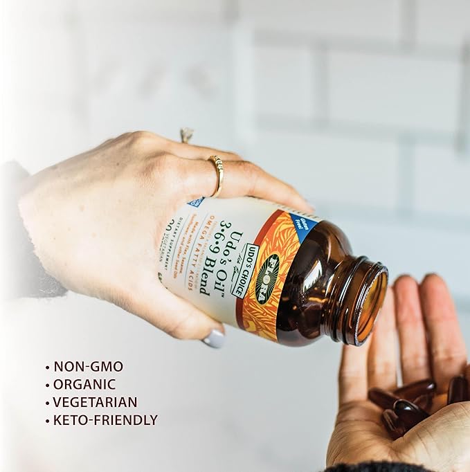 Flora - Udo's Choice, Omega 369 Oil Blend, Vegetarian Capsules, 180 Count,61582
