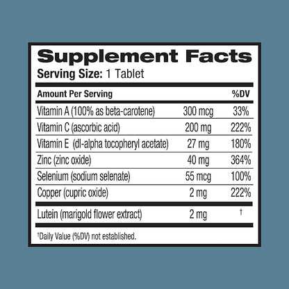 Bausch + Lomb Ocuvite Eye Vitamin and Mineral Supplement with Lutein,120 Count - Pack of 2