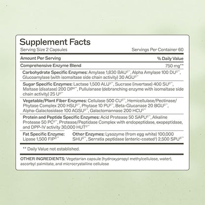 Amy Myers MD Digestive Enzymes for Digestion Aid - 19 Enzymes for Gut Health, Bloating & Stomach Issues - DPP-IV Protease Amylase Lipase Lactase Sucrase - Break Down Protein carb Sugar Fiber 120 Caps