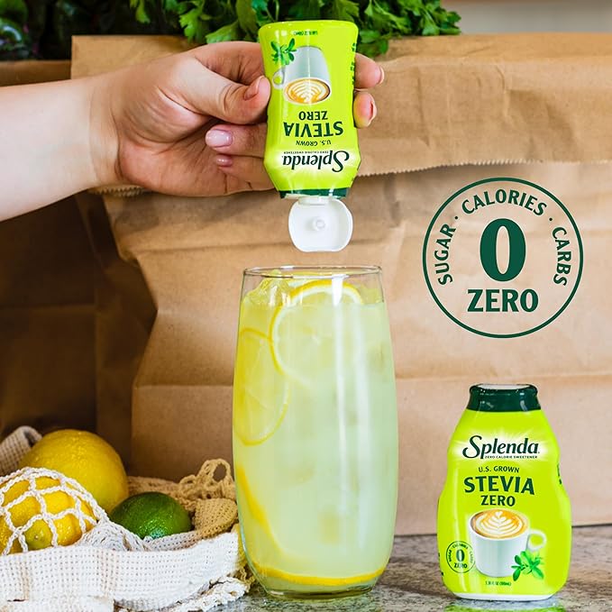 SPLENDA Stevia Liquid Zero Calorie Sweetener Drops, 1.68 Fl Oz Bottle (Pack of 3) (Packaging May Vary)