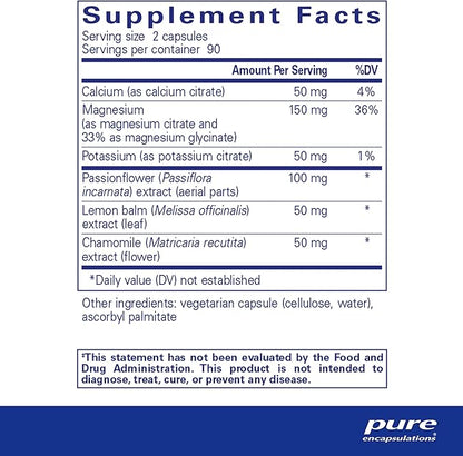 Pure Encapsulations Muscle Cramp/Tension Formula | Hypoallergenic Supplement to Reduce Occasional Muscle Cramps/Tension and Promote Relaxation | 180 Capsules