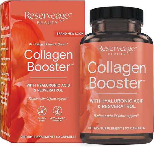 Reserveage Beauty, Collagen Booster, Collagen Supplement for Skin Care and Joint Health, Supports Healthy Collagen Production for Men & Women, 60 Capsules (30 Servings)