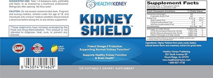 Kidney Shield Omega-3 Fish Oil & Sodium Bicarb 2 Pack Bundle Support Normal Kidney Function & Acid Levels