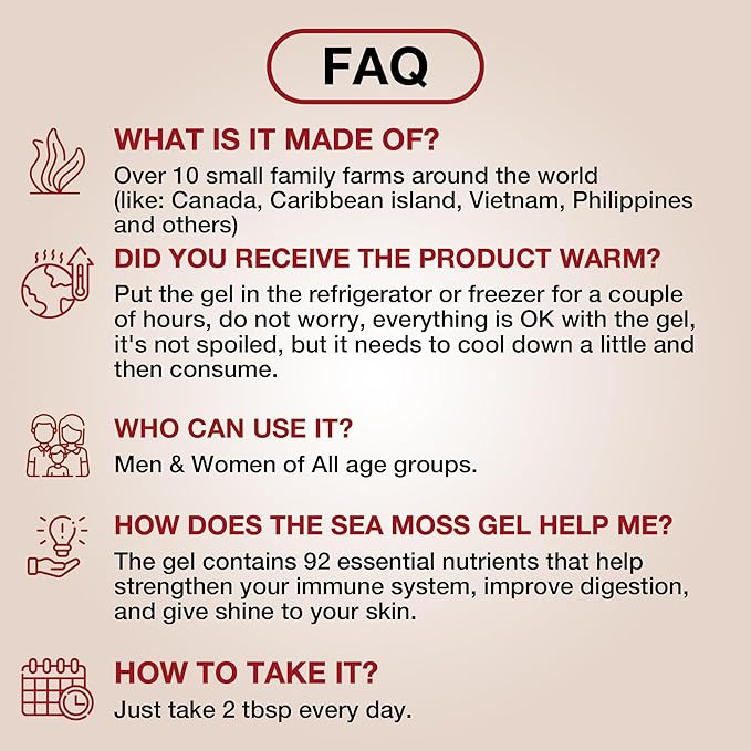 TrueSeaMoss Sea Moss Gel – Made in USA – Wildcrafted Seamoss, Fresh Fruits & Sea Vegetables – Mango/Pineapple, Pack of 1 (Labels may Vary)